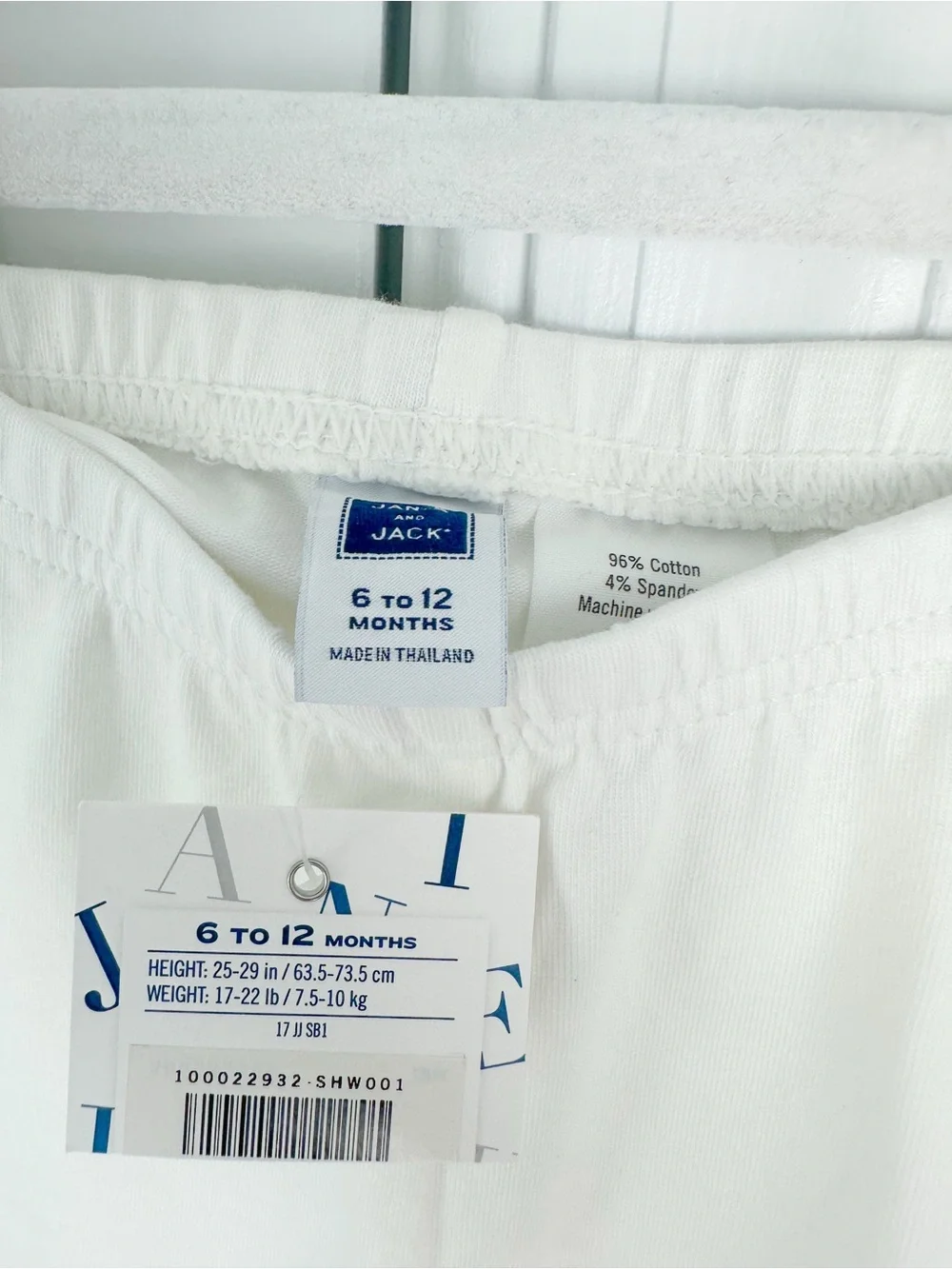 Janie and Jack white leggings 6-12m NWT
